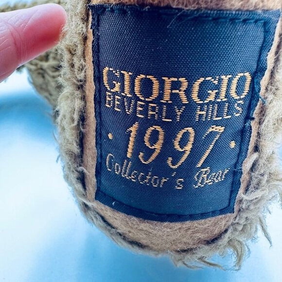 Vintage Giorgio Beverly Hills Plush 1997 Collectors Bear 12" Plaid Bowtie - Picture 4 of 6